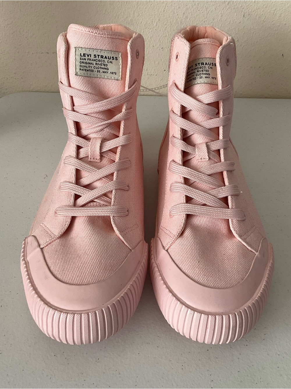 Levi's Olivia Pastel Pink High-Top Canvas Sneakers